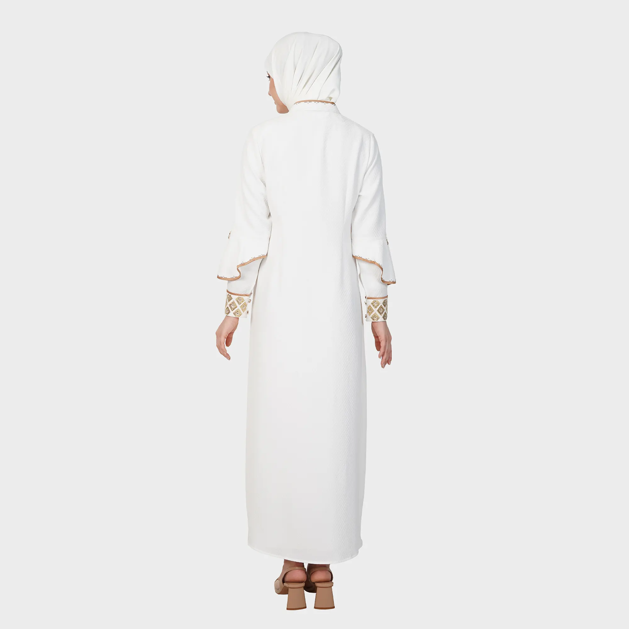 HIKMAT Abaya A6615 White (3)