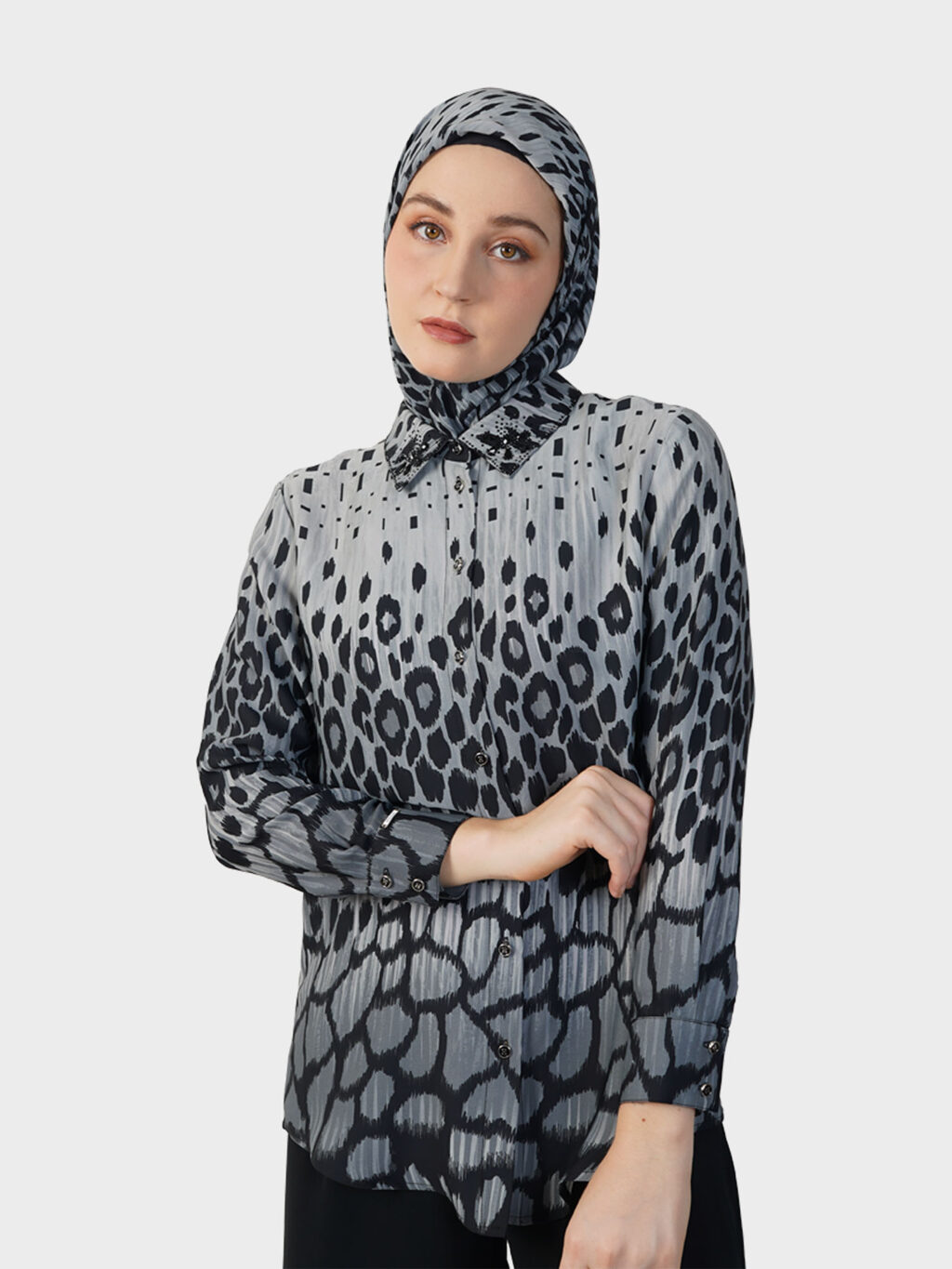 Leopard Lines Blouse