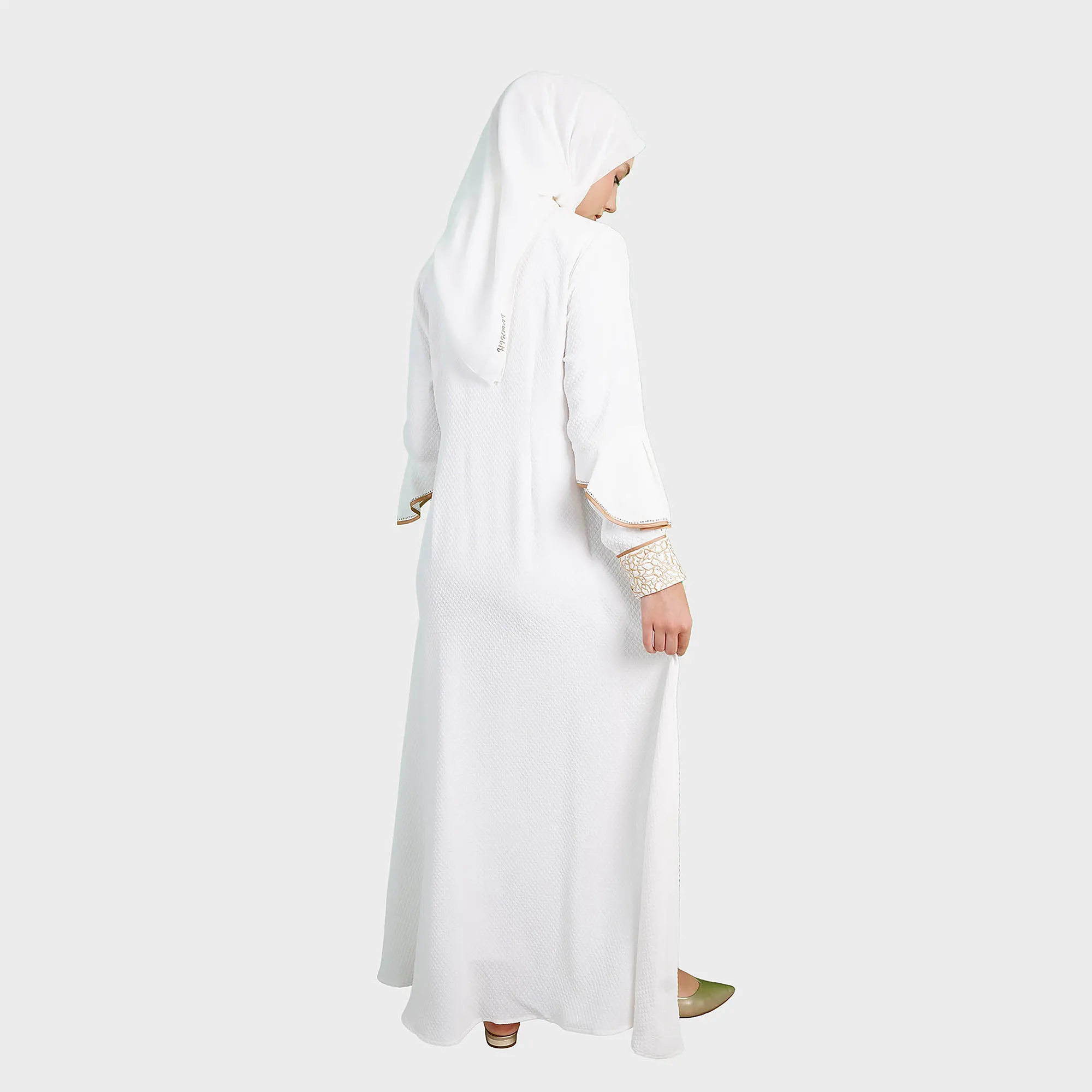 Hikmat ABaya A6623 White (3)