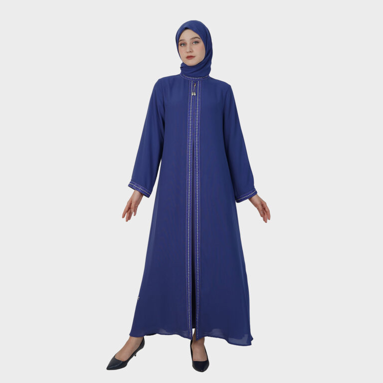 Graceful Lineage Abaya - Blue