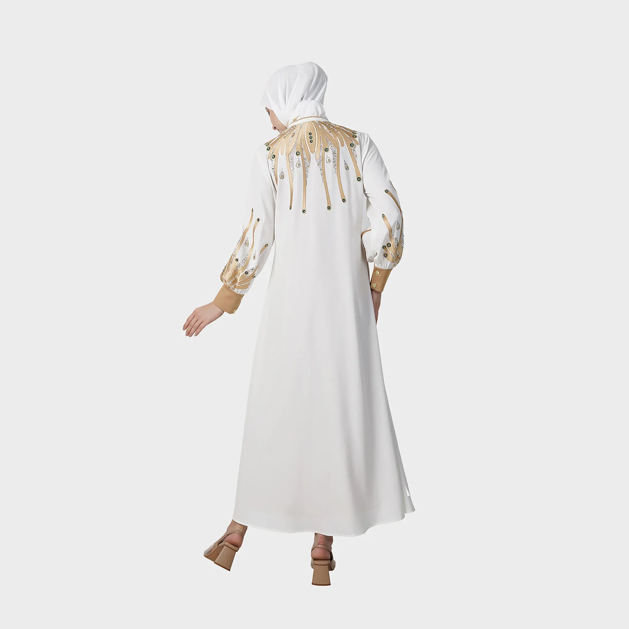 Hikmat Abaya A5544 White (2)