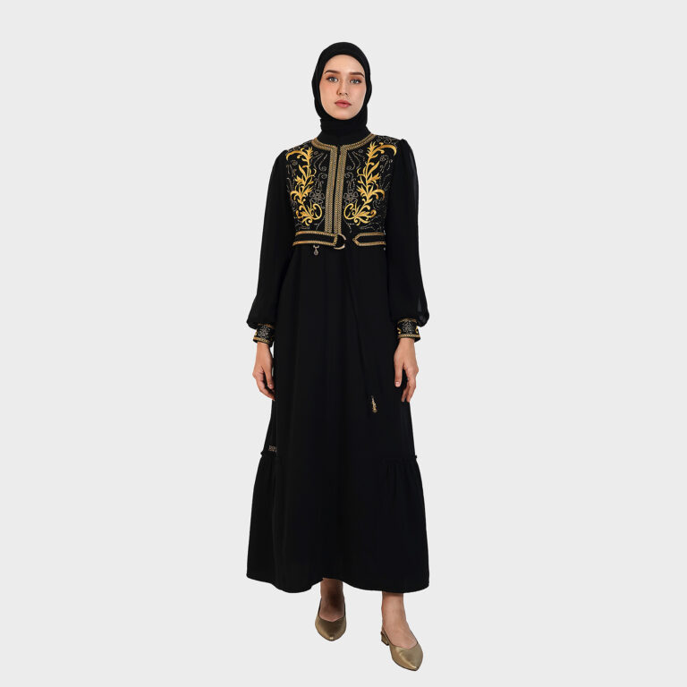 Flama Lux Abaya - Black