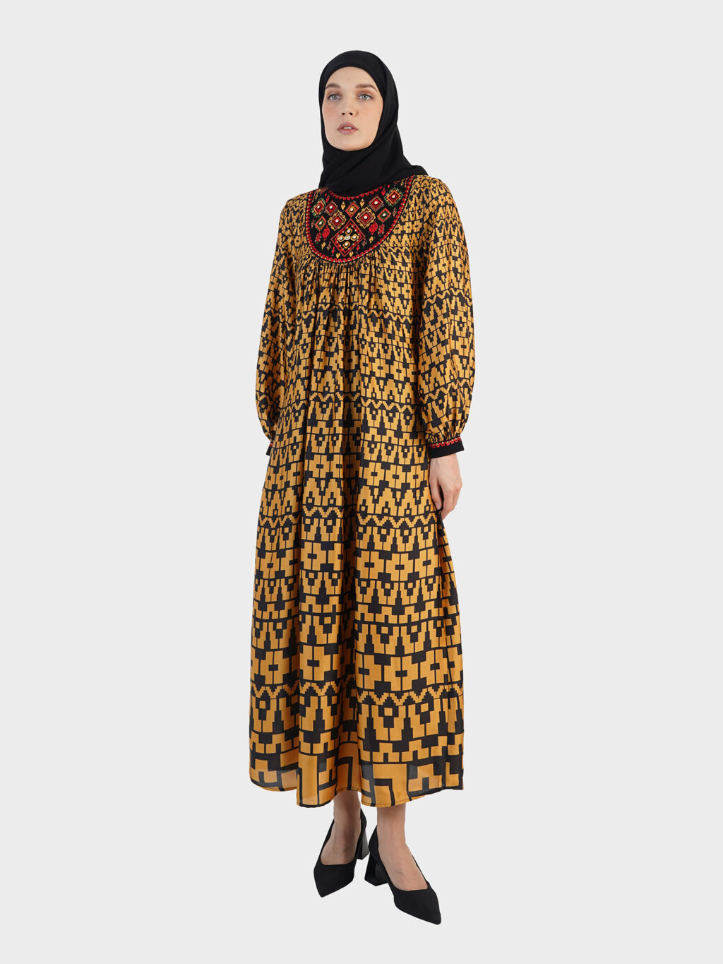 Nexa Geometric Jalabiya Dress