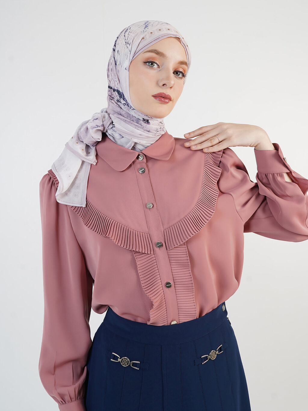 Veloura Pleat Blouse