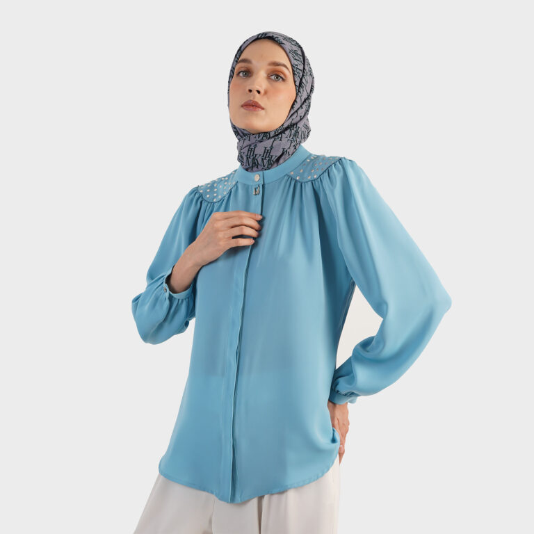 Auric Grace Blouse - Blue