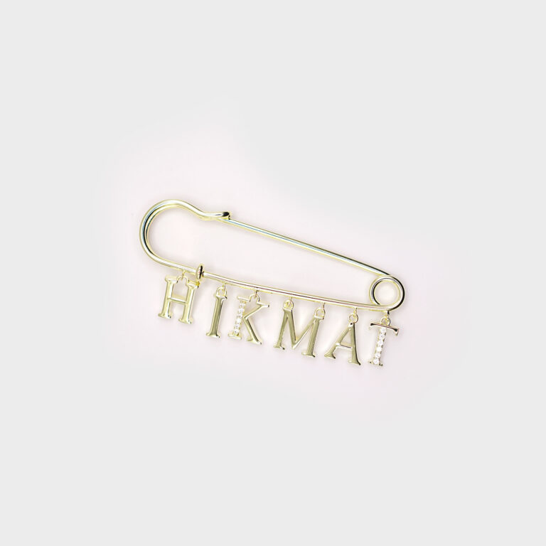 Emblem Letteria Brooch - Gold