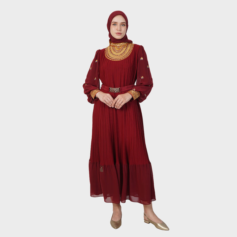 Zafir Flow Dress - Red