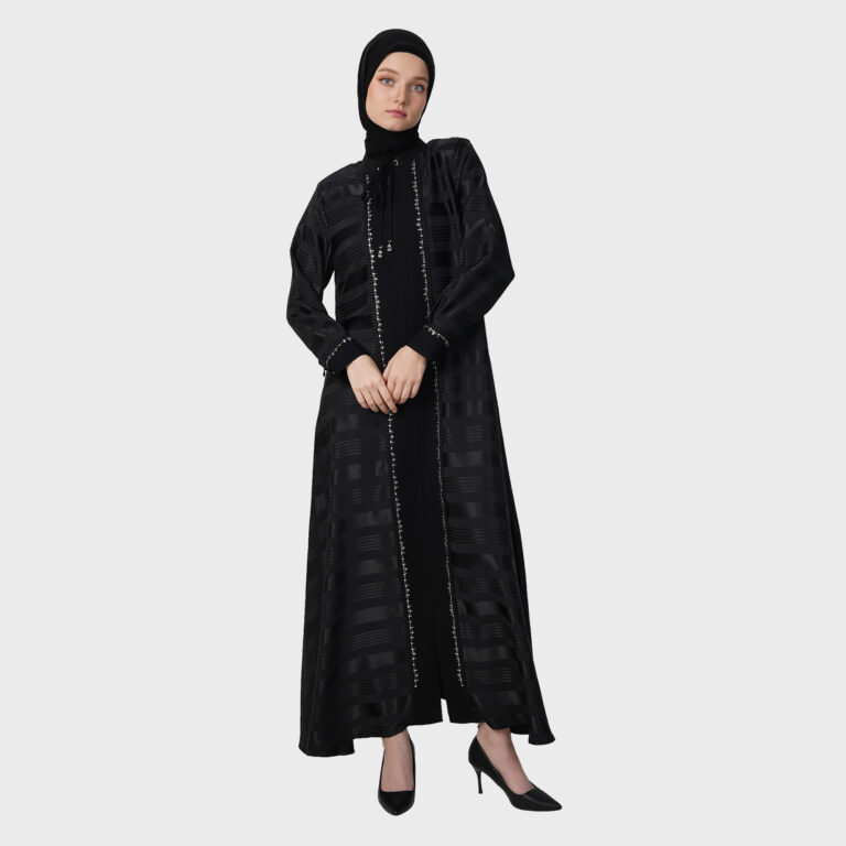 Rustic Charm Abaya - Black