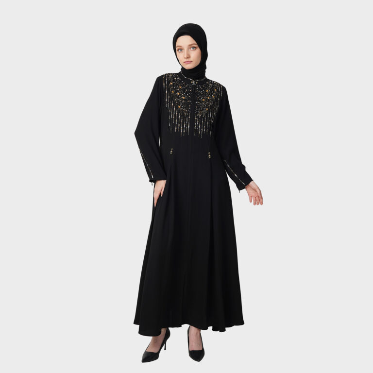 Noor Drizzle Abaya - Black