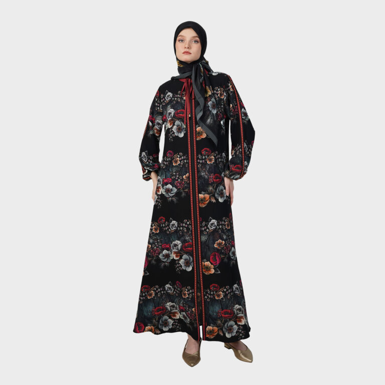 Rosa Notte Abaya - Maroon