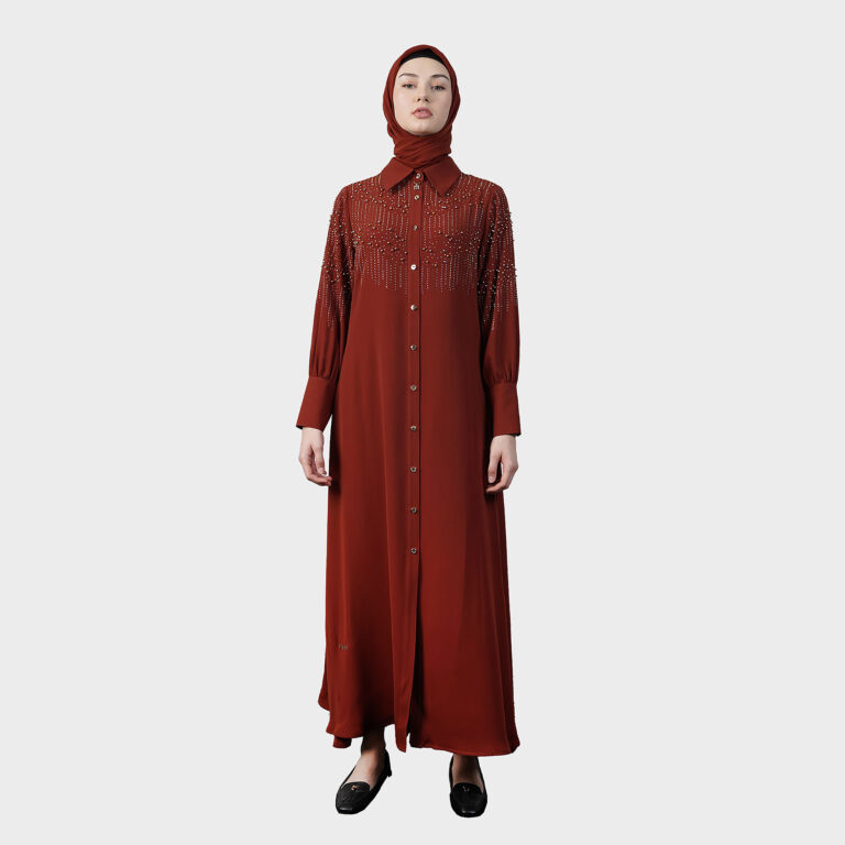 Twilight Gleam Abaya - Brick