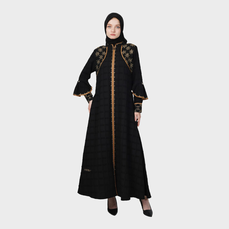 Regalis Bloom Abaya - Black