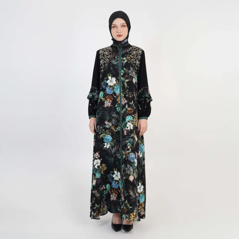 Empress Bloom Abaya - Green