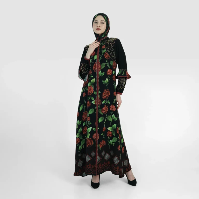 Jasida Rose Abaya - Black