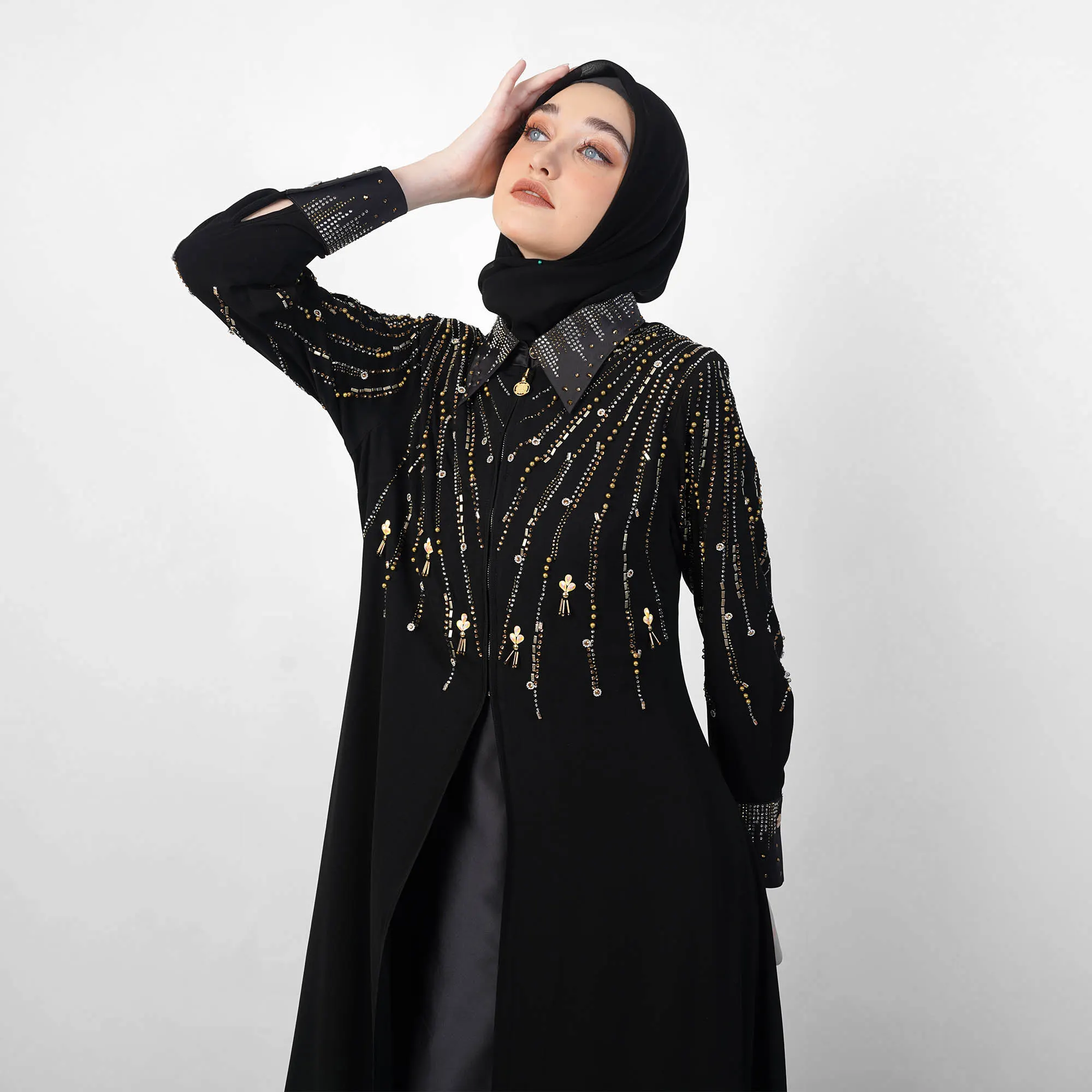HIKMAT Abaya A3828 Black (3)