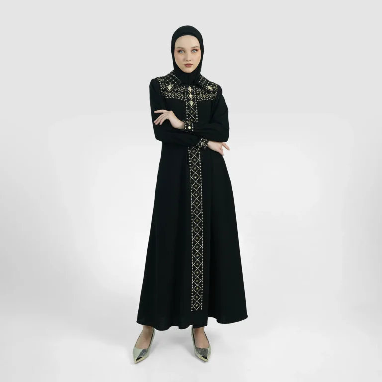 Elhafa Lune Abaya - Black