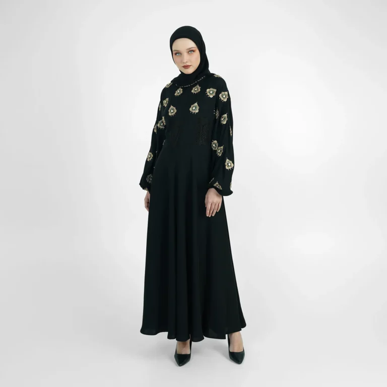 Serrence Loop Abaya - Black