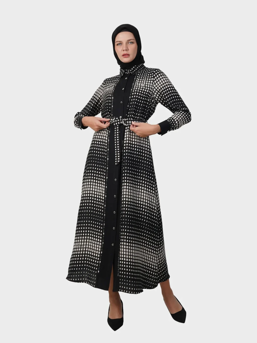 Lumin Grid Abaya