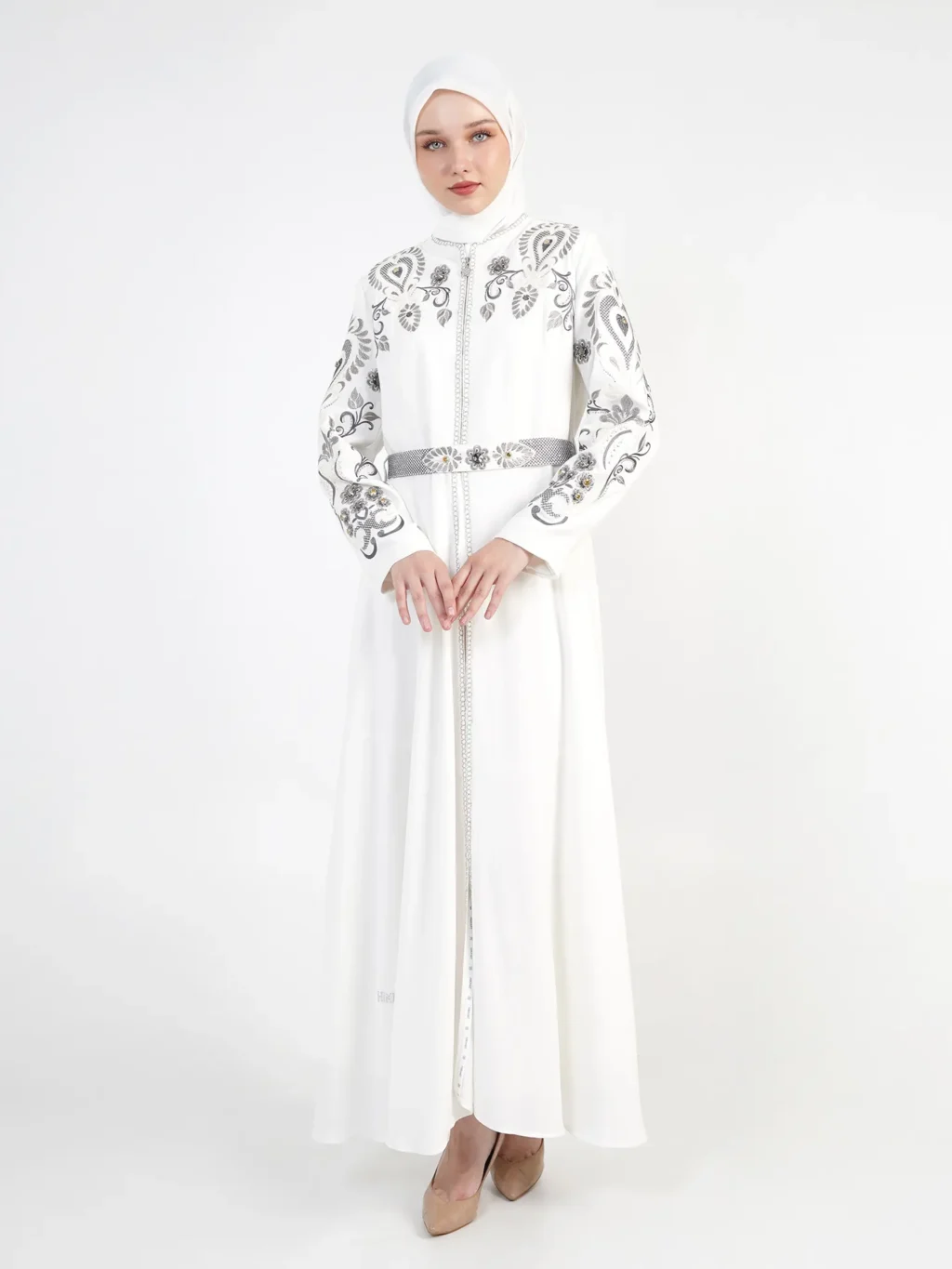 Ornabel Jardin Abaya - White, S