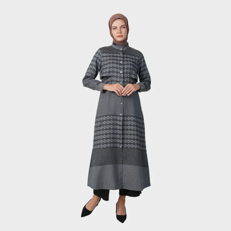 Grille Elegance Tunic - Grey