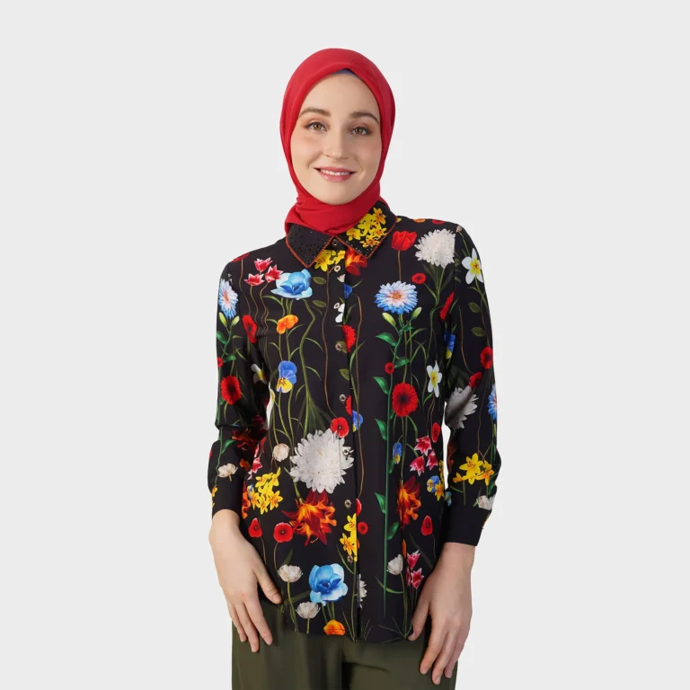 Floral Whimsy Blouse - Black