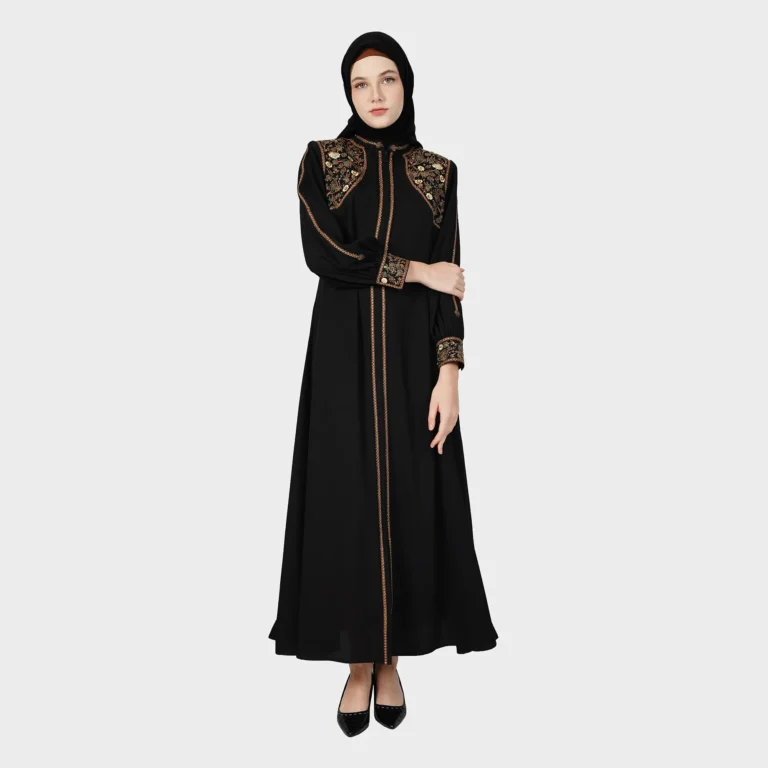 Arvella Bloom Abaya - Black