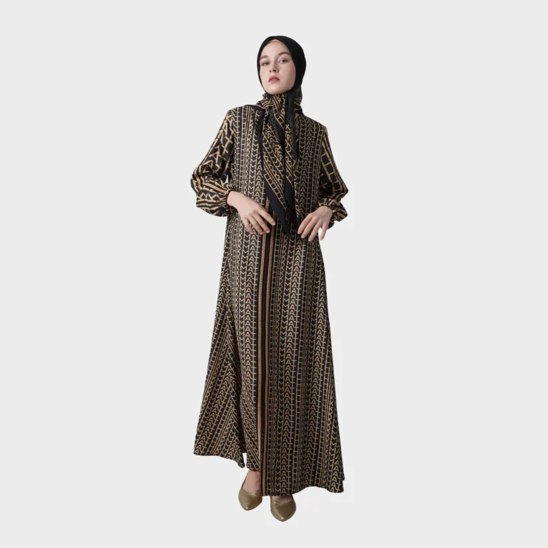 Letter Luxe Abaya - Gold