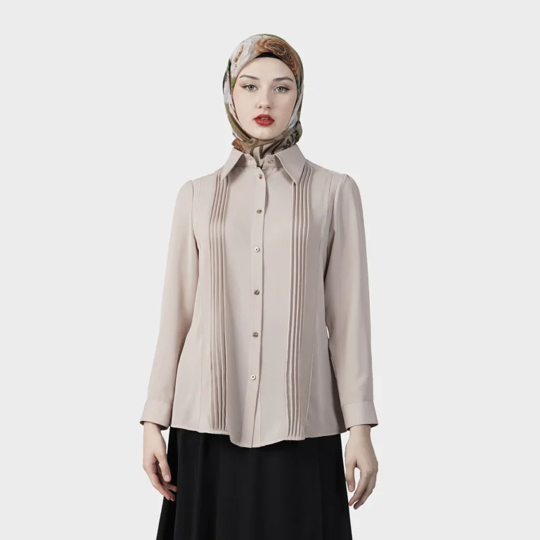 Celeste Pleat Blouse - Cream