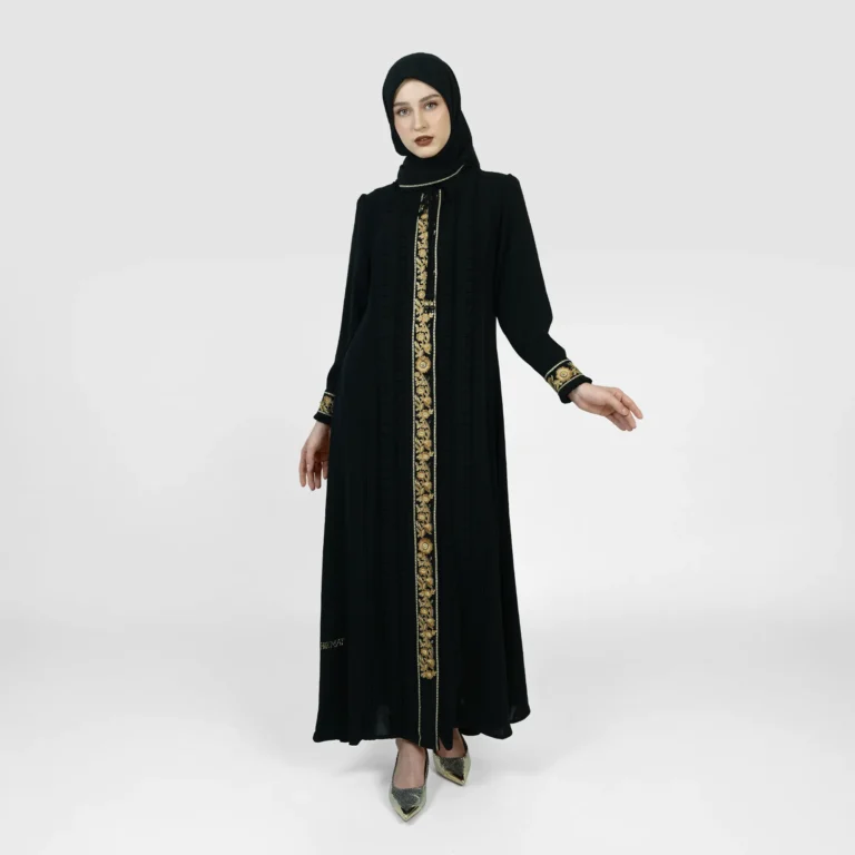 Frill Grace Abaya - Black