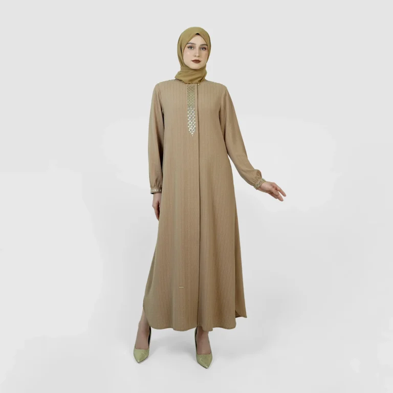 Elegis Panel Abaya - Beige