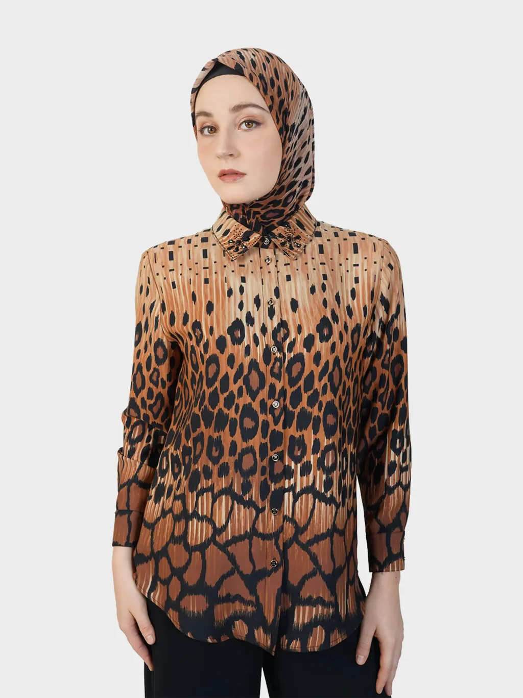 Leopard Lines Blouse