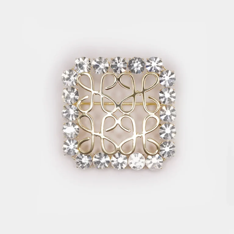 Ornate Sparkle Brooch - Gold