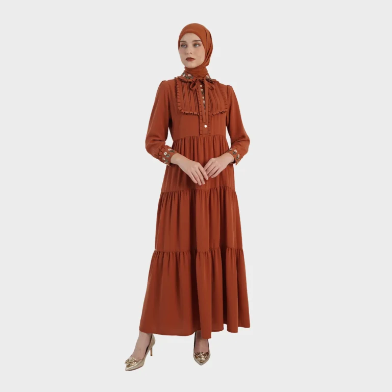 Ruffle Serenne Dress - Olive
