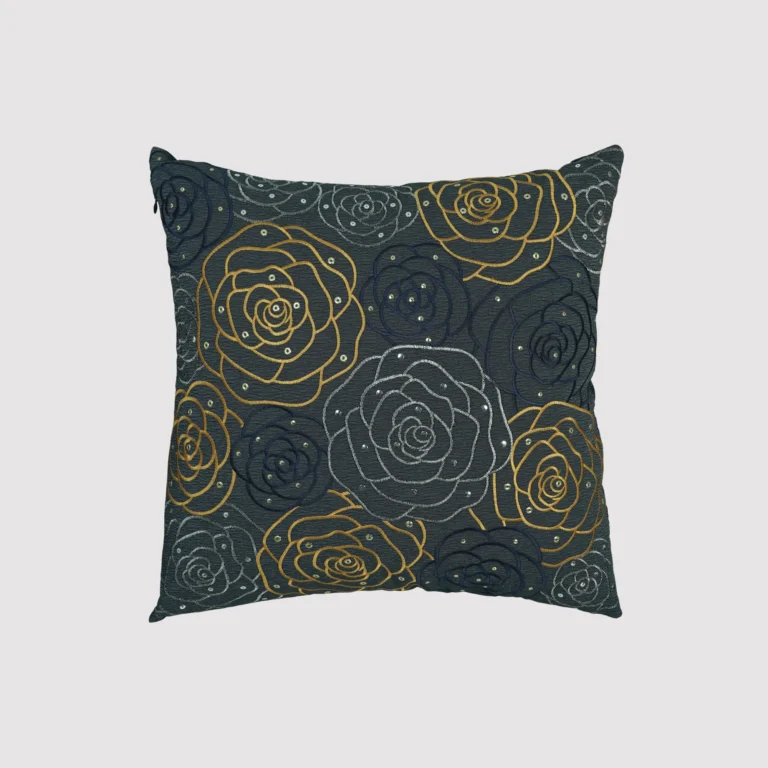 Rosetterace Decorative Pillow - Grey