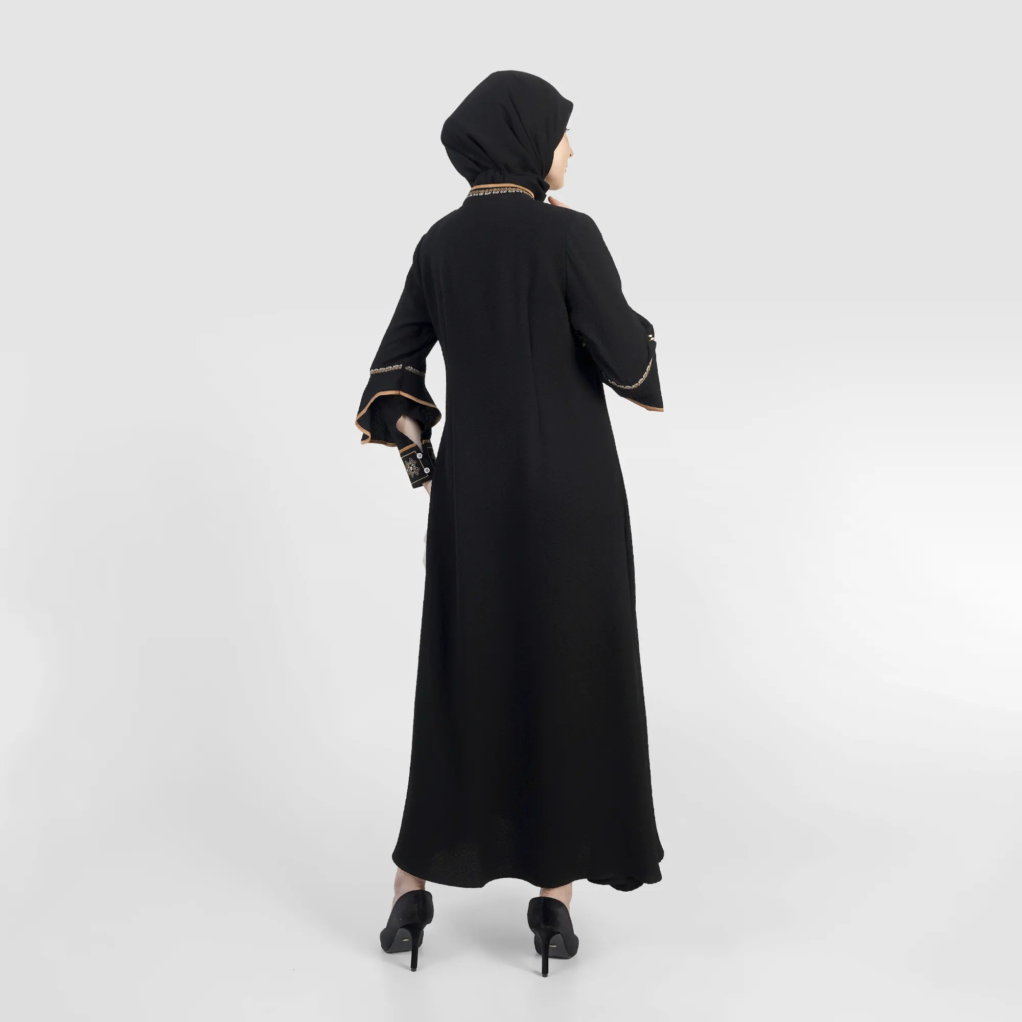 HIKMAT Abaya A1373 Black (4)