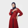 HIKMAT Abaya A3833 Maroon (2)