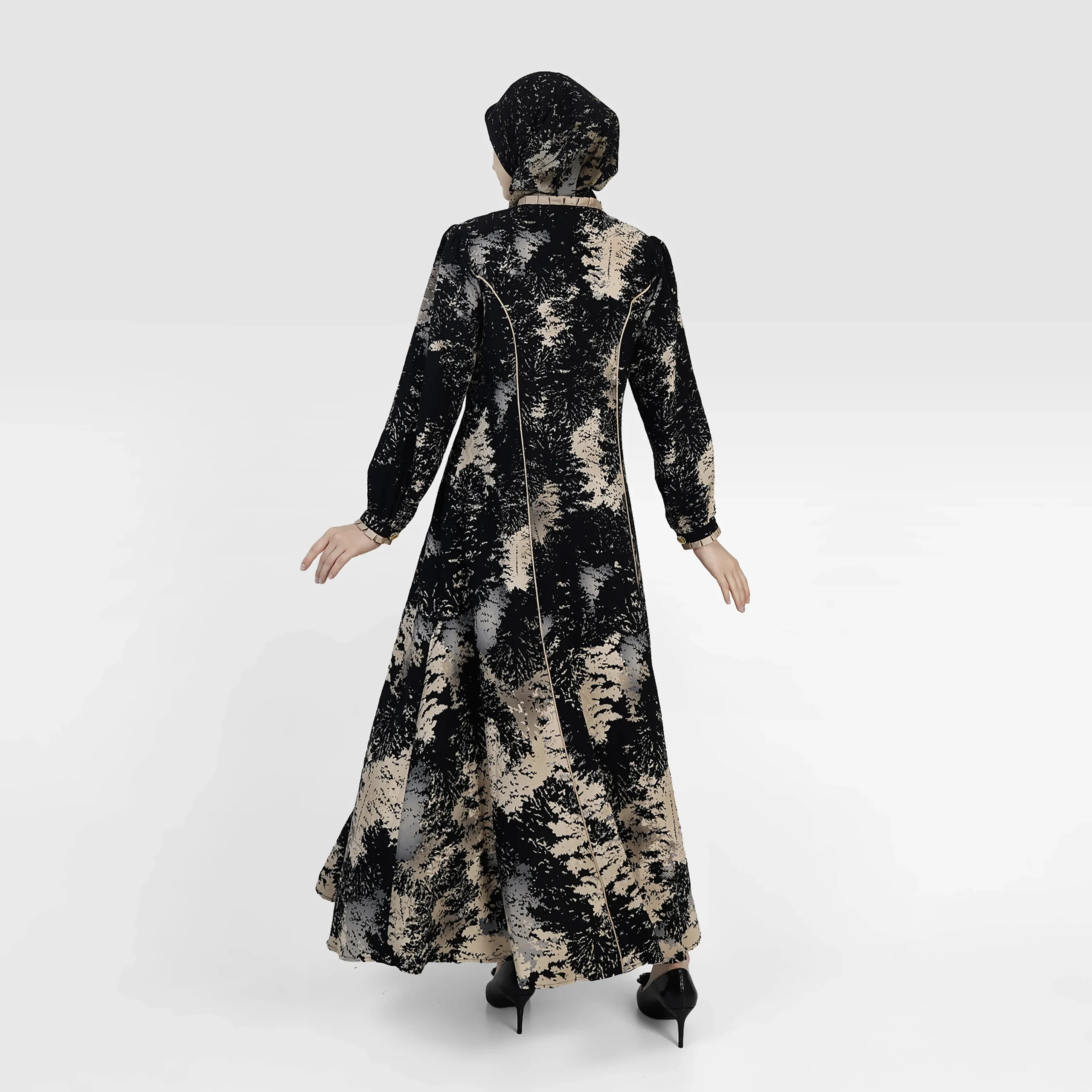 HIKMAT Abaya A4129 Black (3)