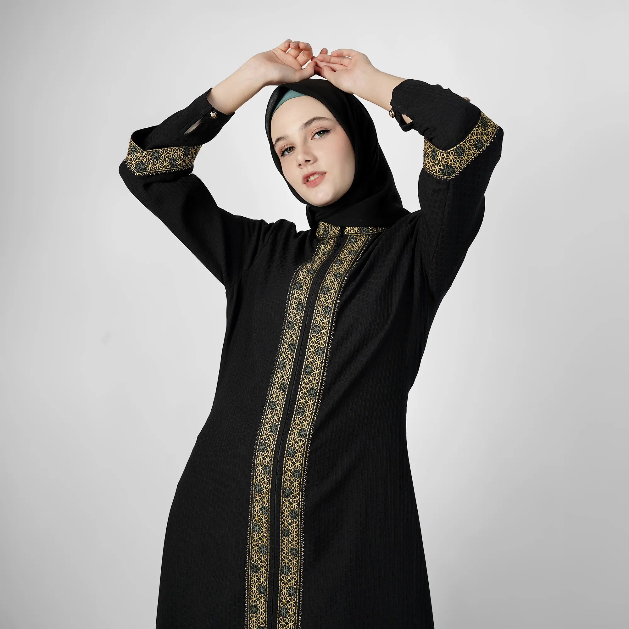 HIKMAT Abaya A2282 Black (2)