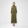 HIKMAT Abaya A3845 Green (1)