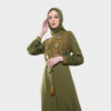 HIKMAT Abaya A3845 Green (3)
